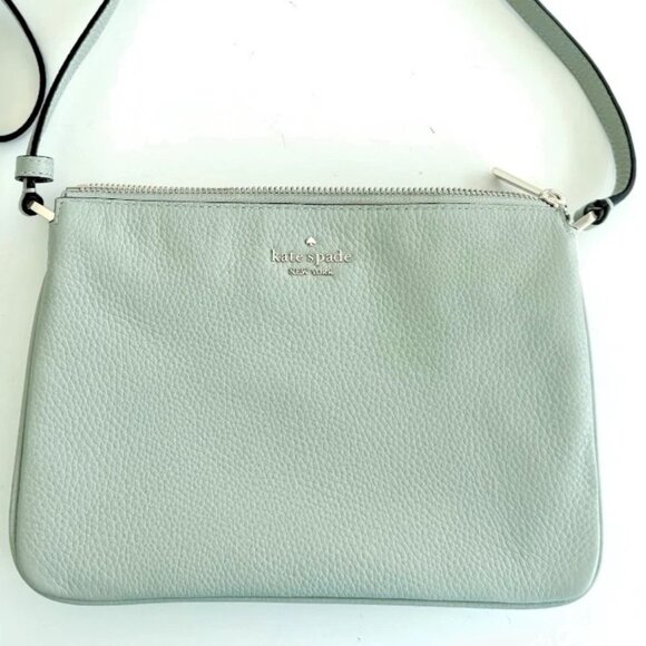 Kate Spade Jackson Triple Gusset Beach Glass Green Crossbody - Picture 2 of 13
